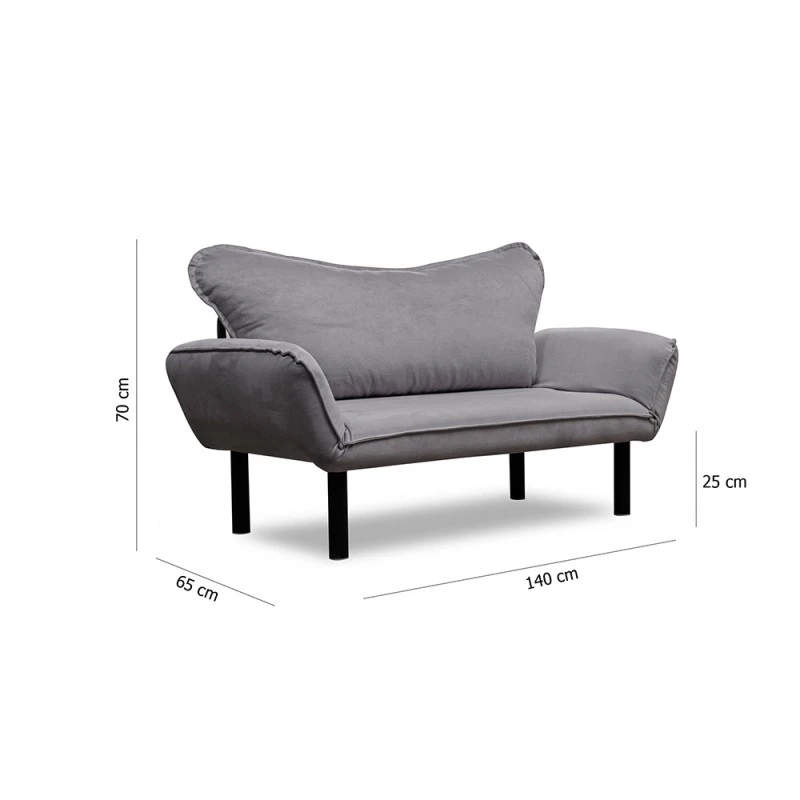 2-местен Диван-Легло Chatto - Сив